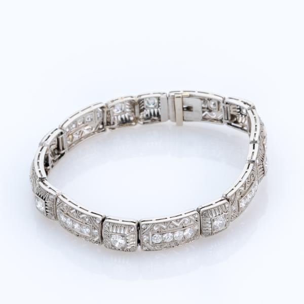 Art Deco Armband (Platin) mit 3.50ct Diamanten