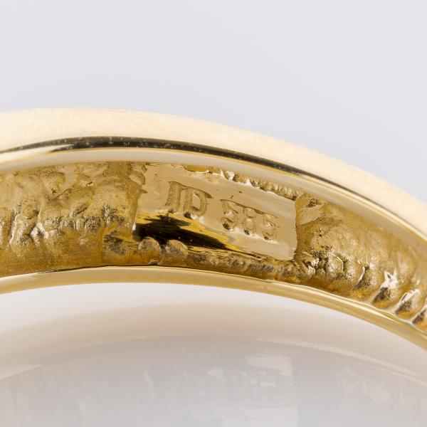 Ring aus 585 Gelbgold mit 0,50 ct Blauer Brillant