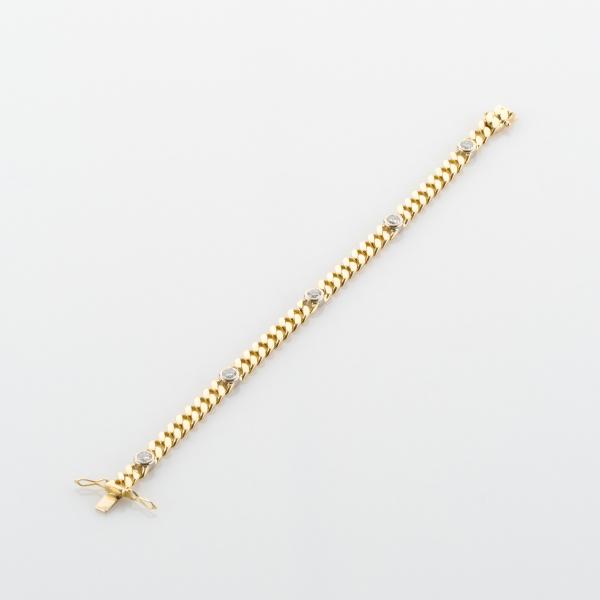 1.49 ct Diamond Bracelet in 18K Yellow and White Gold