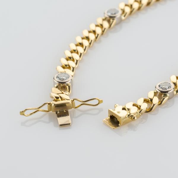 1.49 ct Diamond Bracelet in 18K Yellow and White Gold