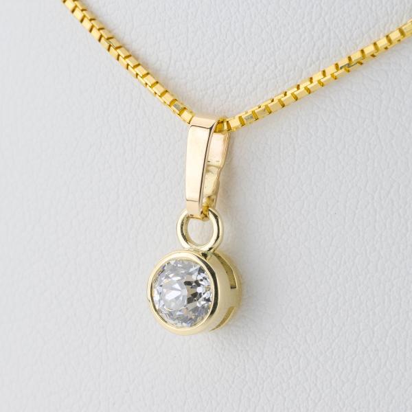 Anhänger aus 585er Gelbgold mit 0,53 ct Brillant
