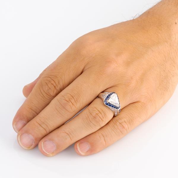 Ring (750er Gold) mit 2.33ct Brillanten und 0.50ct Saphiren