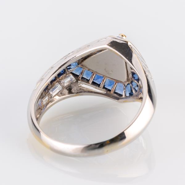 Ring (750er Gold) mit 2.33ct Brillanten und 0.50ct Saphiren